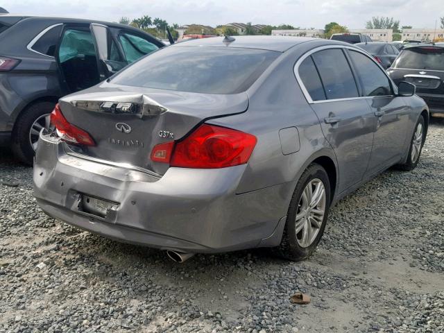 JN1CV6AR0AM454809 - 2010 INFINITI G37 GRAY photo 4