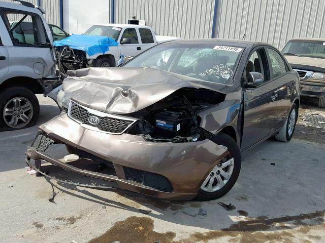 KNAFU4A29D5738200 - 2013 KIA FORTE EX BROWN photo 2