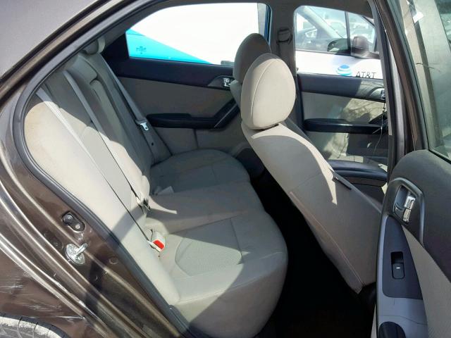 KNAFU4A29D5738200 - 2013 KIA FORTE EX BROWN photo 6