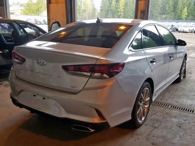 5NPE34AB9JH668095 - 2018 HYUNDAI SONATA SPO SILVER photo 4