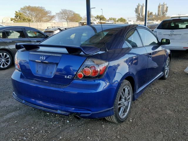 JTKDE167680267595 - 2008 TOYOTA SCION TC BLUE photo 4