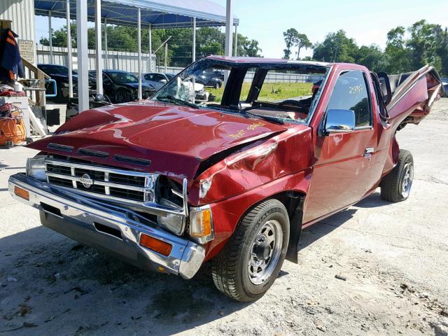 1N6SD16SXMC360258 - 1991 NISSAN TRUCK KING BURGUNDY photo 2