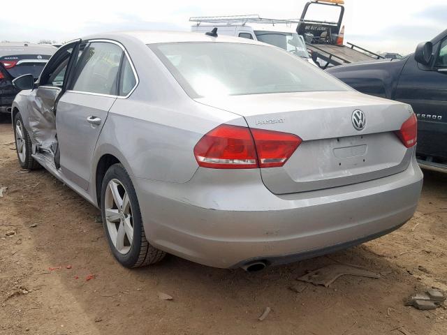 1VWBH7A30CC044003 - 2012 VOLKSWAGEN PASSAT SE SILVER photo 3