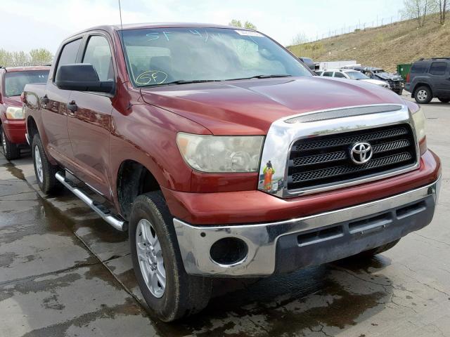 5TFDV54178X045670 - 2008 TOYOTA TUNDRA CRE BURGUNDY photo 1