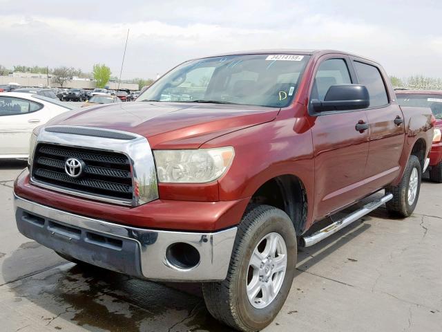 5TFDV54178X045670 - 2008 TOYOTA TUNDRA CRE BURGUNDY photo 2