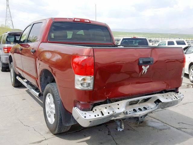 5TFDV54178X045670 - 2008 TOYOTA TUNDRA CRE BURGUNDY photo 3