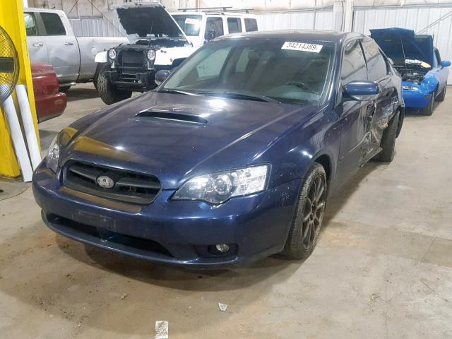 4S3BL676654203374 - 2005 SUBARU LEGACY GT BLUE photo 2