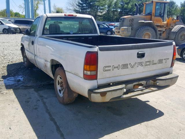 1GCEC14W71Z313190 - 2001 CHEVROLET SILVERADO WHITE photo 3