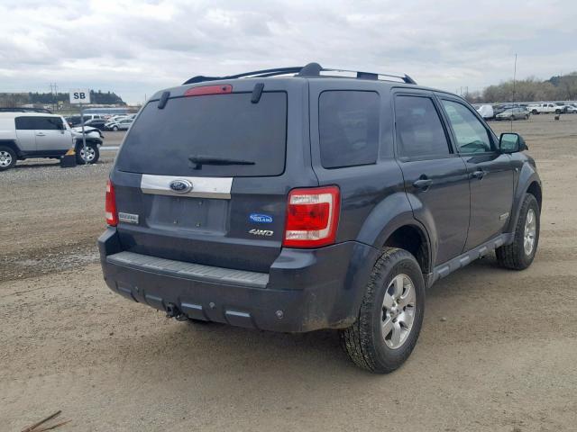 1FMCU94108KA81778 - 2008 FORD ESCAPE LIM CHARCOAL photo 4