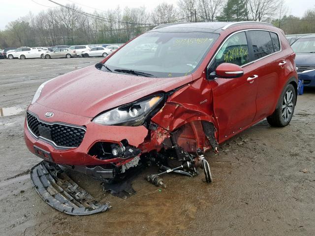 KNDPNCAC1H7055666 - 2017 KIA SPORTAGE E RED photo 2