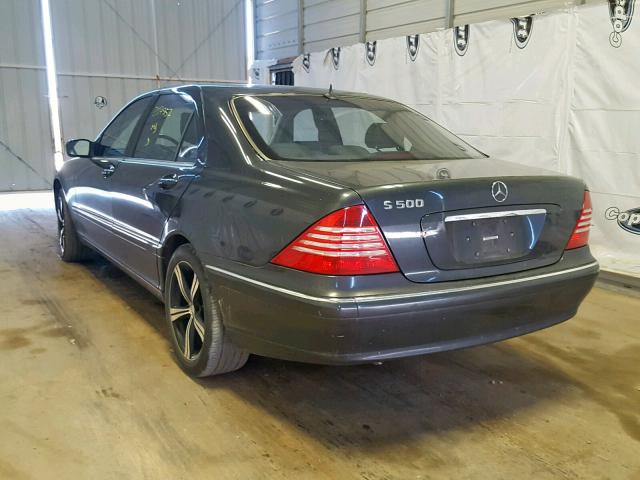 WDBNG75J81A167017 - 2001 MERCEDES-BENZ S 500 BLACK photo 3