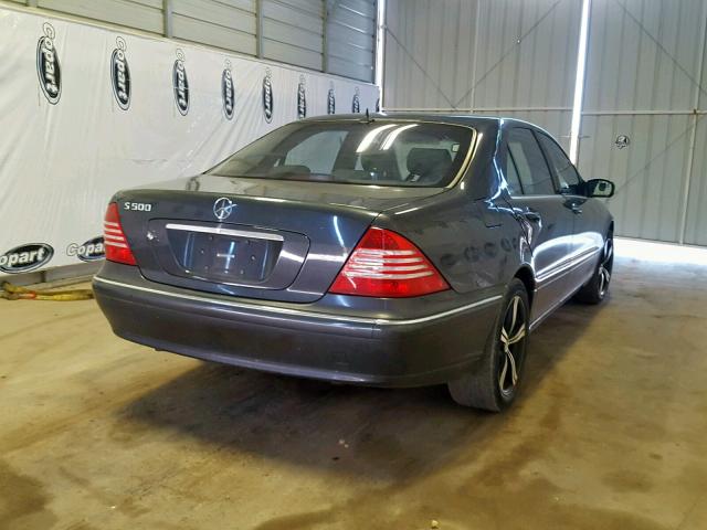 WDBNG75J81A167017 - 2001 MERCEDES-BENZ S 500 BLACK photo 4