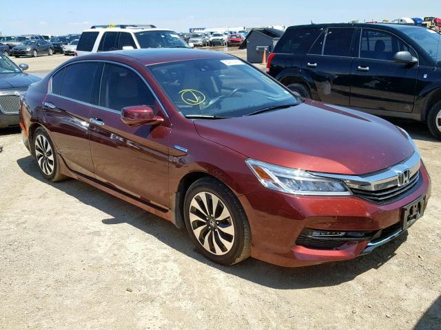 JHMCR6F71HC017215 - 2017 HONDA ACCORD HYB BURGUNDY photo 1