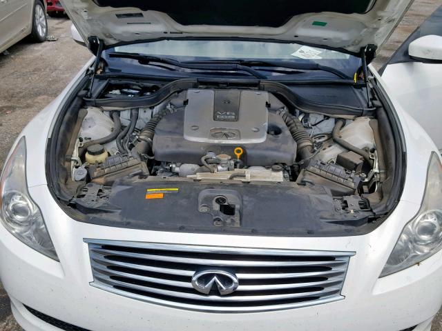 JNKCV66E89M724897 - 2009 INFINITI G37 BASE WHITE photo 7