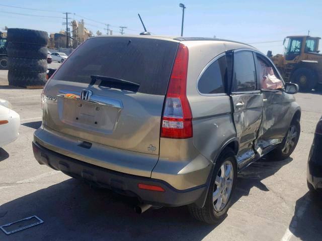 JHLRE38758C053902 - 2008 HONDA CR-V EXL BEIGE photo 4