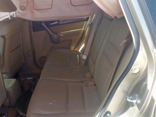 JHLRE38758C053902 - 2008 HONDA CR-V EXL BEIGE photo 6