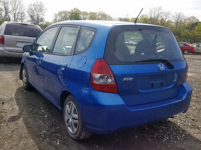 JHMGD38488S030406 - 2008 HONDA FIT BLUE photo 3