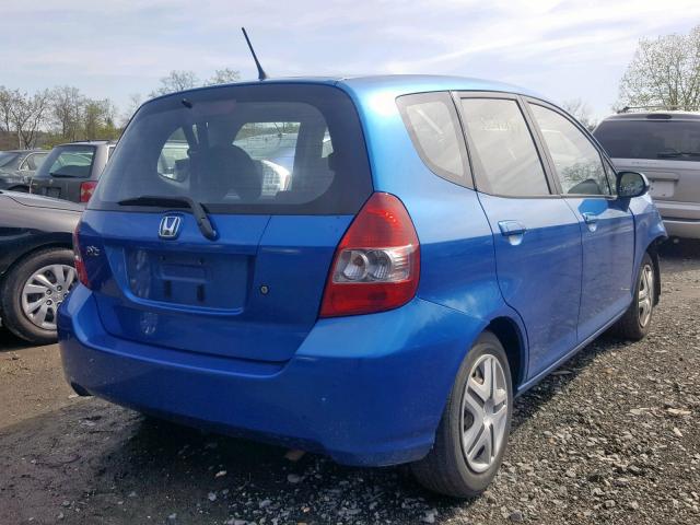 JHMGD38488S030406 - 2008 HONDA FIT BLUE photo 4