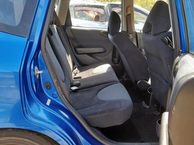 JHMGD38488S030406 - 2008 HONDA FIT BLUE photo 6