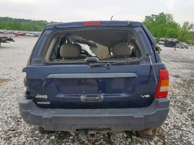 1J4GX48NX4C404052 - 2004 JEEP GRAND CHER BLUE photo 9