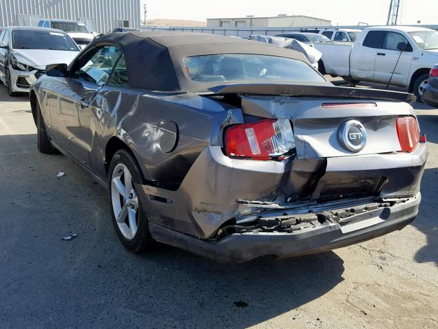 1ZVBP8FH2A5160754 - 2010 FORD MUSTANG GT CHARCOAL photo 3