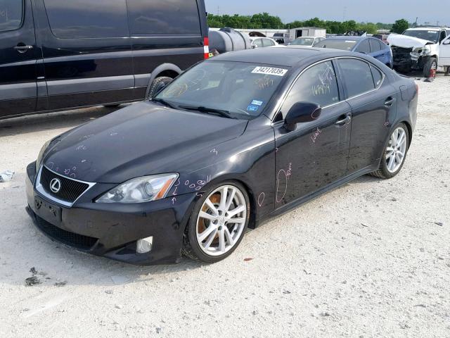 JTHBE262375013447 - 2007 LEXUS IS 350 BLACK photo 2