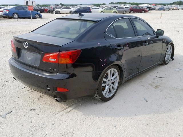 JTHBE262375013447 - 2007 LEXUS IS 350 BLACK photo 4