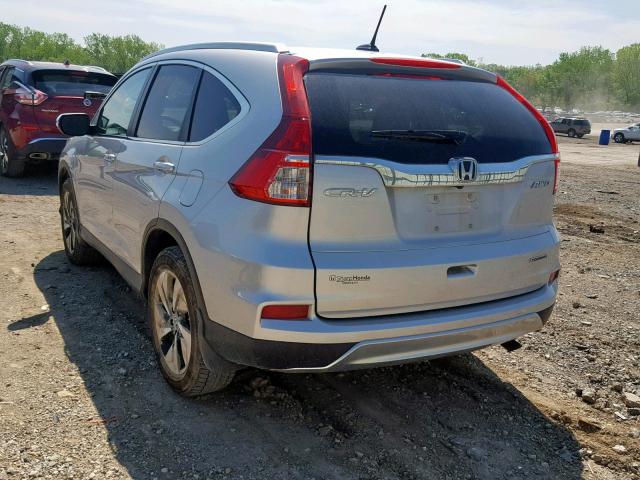 5J6RM4H91FL130697 - 2015 HONDA CR-V TOURI SILVER photo 3