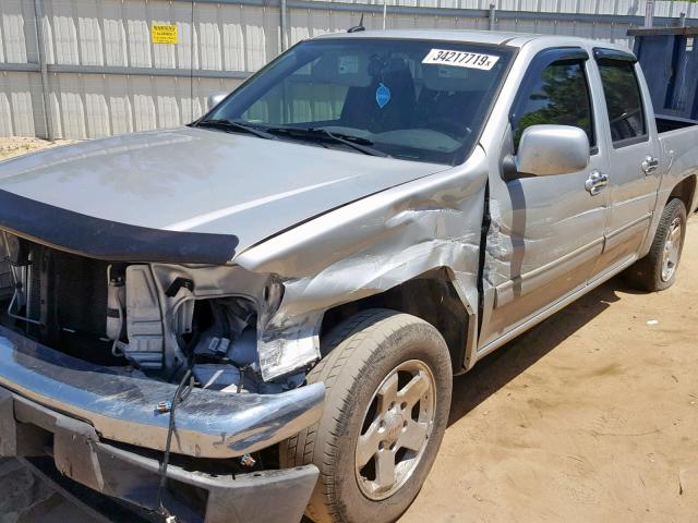 1GTDSCD95A8112351 - 2010 GMC CANYON SLE SILVER photo 9