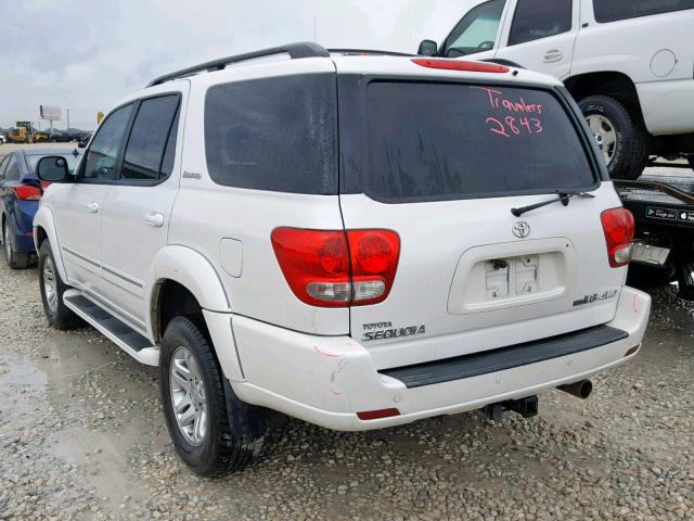 5TDBT48A16S270039 - 2006 TOYOTA SEQUOIA LI WHITE photo 3