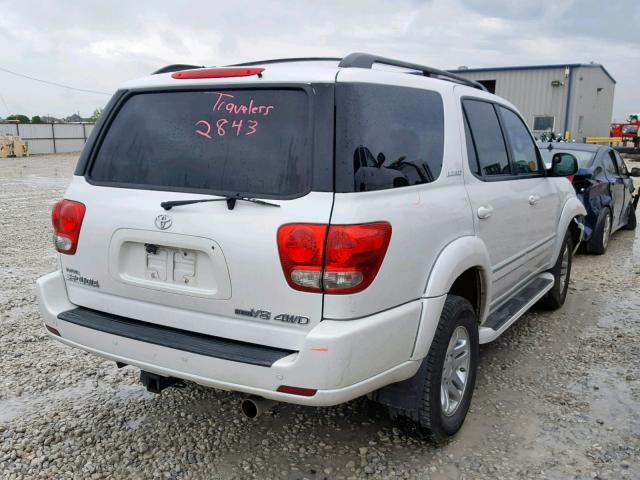 5TDBT48A16S270039 - 2006 TOYOTA SEQUOIA LI WHITE photo 4