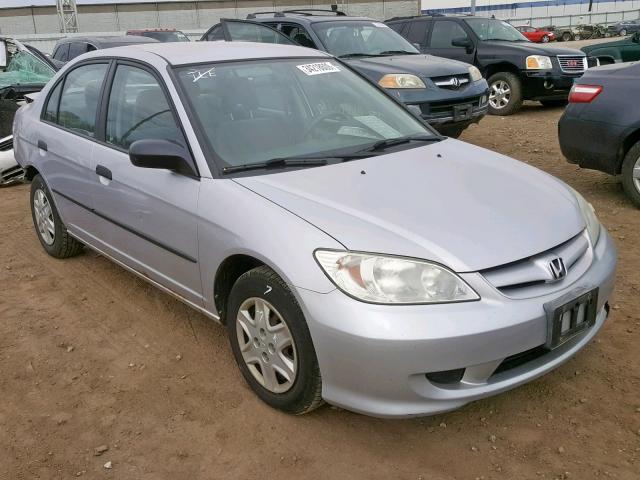 1HGES16334L025388 - 2004 HONDA CIVIC DX V GRAY photo 1