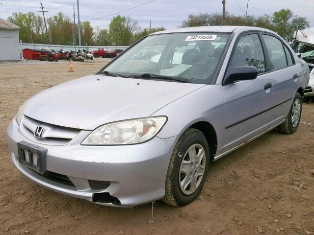 1HGES16334L025388 - 2004 HONDA CIVIC DX V GRAY photo 2