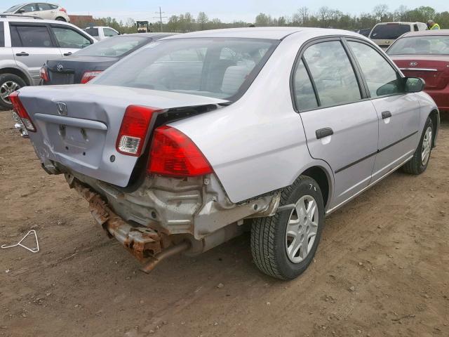 1HGES16334L025388 - 2004 HONDA CIVIC DX V GRAY photo 4