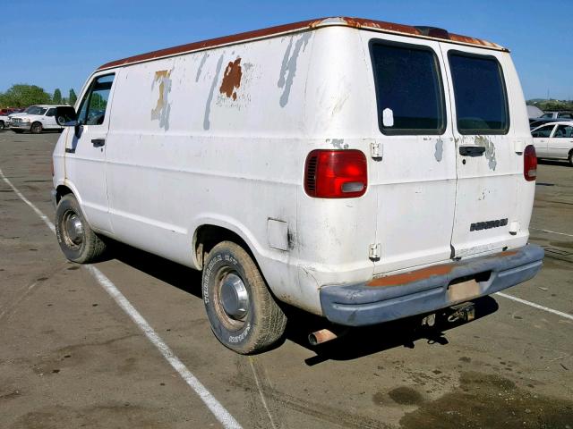 2B7GB11X3RK580687 - 1994 DODGE RAM VAN B1 WHITE photo 3