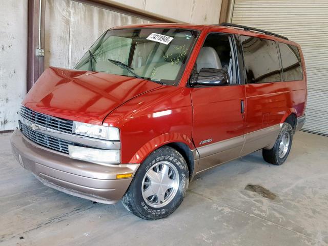 1GNDM19W5YB135128 - 2000 CHEVROLET ASTRO RED photo 2