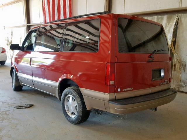 1GNDM19W5YB135128 - 2000 CHEVROLET ASTRO RED photo 3