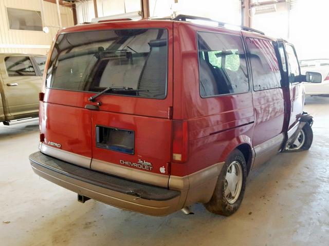 1GNDM19W5YB135128 - 2000 CHEVROLET ASTRO RED photo 4