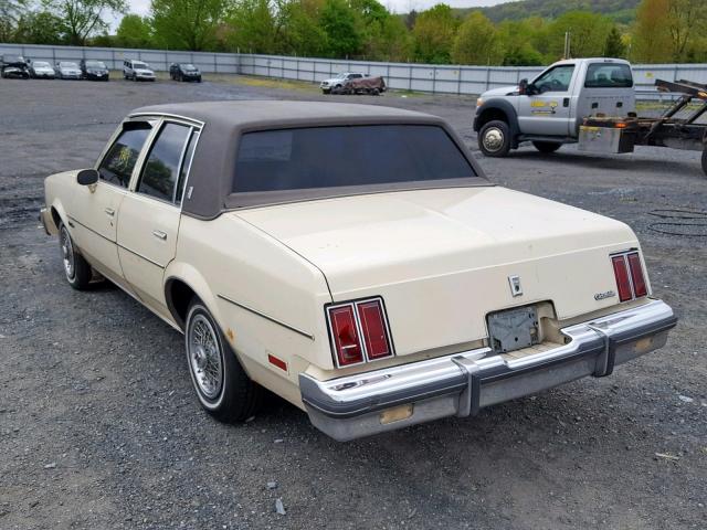 1G3AR69Y5EM421685 - 1984 OLDSMOBILE CUTLASS SU CREAM photo 3