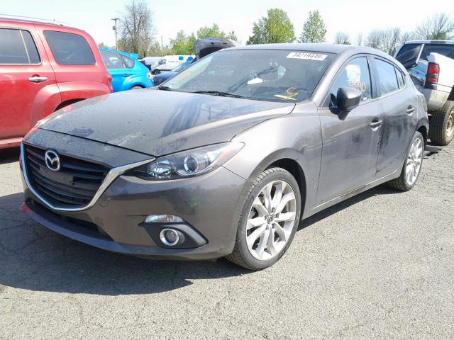 JM1BM1L31F1242680 - 2015 MAZDA 3 TOURING GRAY photo 2