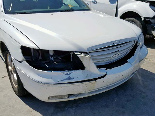 KMHFC46F37A183835 - 2007 HYUNDAI AZERA SE WHITE photo 9