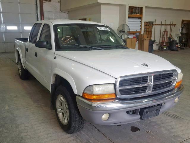 1B7HL48X82S707308 - 2002 DODGE DAKOTA QUA WHITE photo 1