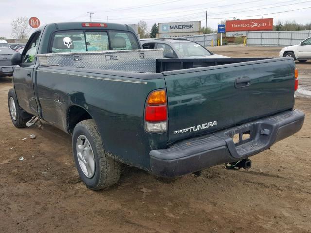 5TBJN32192S235308 - 2002 TOYOTA TUNDRA GREEN photo 3