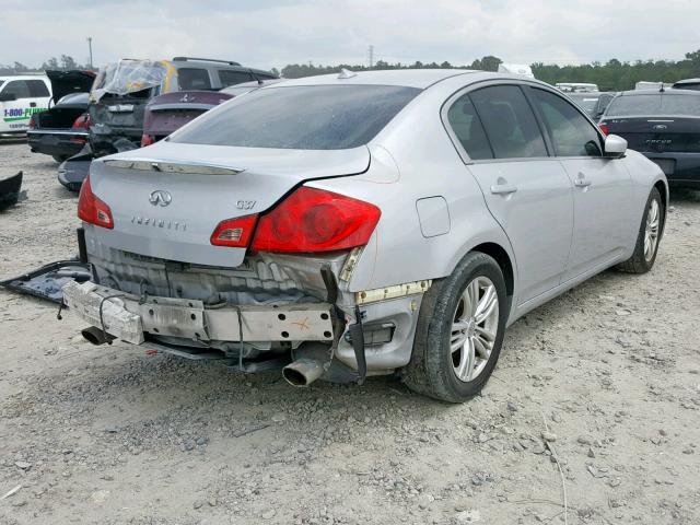 JN1CV6AP8BM302938 - 2011 INFINITI G37 BASE SILVER photo 4