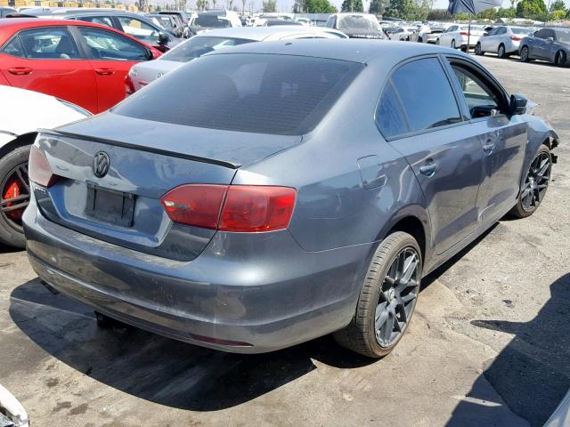 3VW2K7AJ7BM115078 - 2011 VOLKSWAGEN JETTA BASE GRAY photo 4