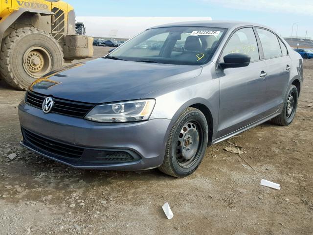 3VW2K7AJ9DM217033 - 2013 VOLKSWAGEN JETTA BASE CHARCOAL photo 2