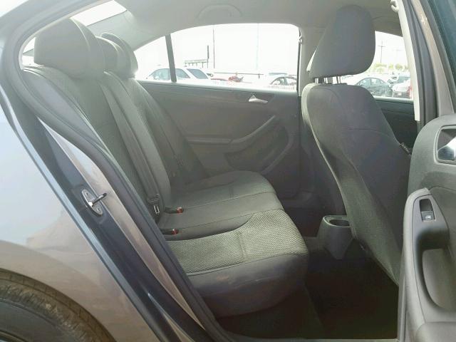 3VW2K7AJ9DM217033 - 2013 VOLKSWAGEN JETTA BASE CHARCOAL photo 6