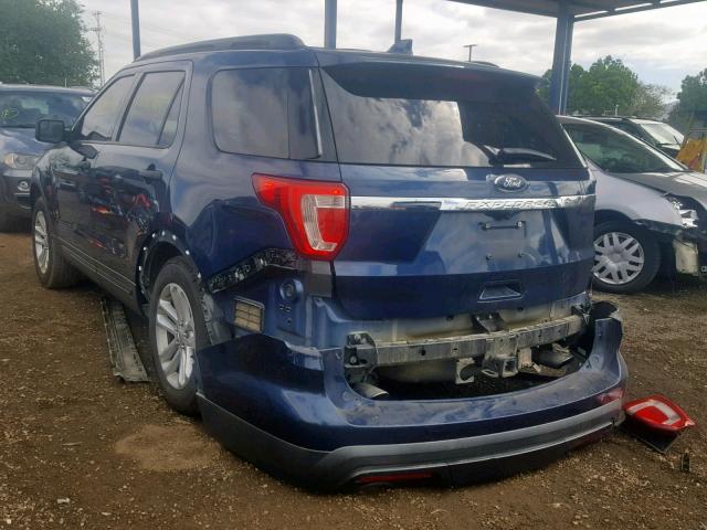 1FM5K7B81GGA76352 - 2016 FORD EXPLORER BLUE photo 3