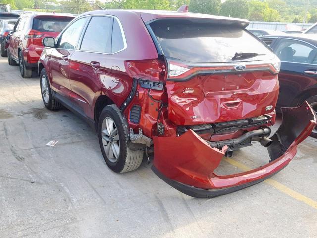 2FMPK3J94JBC31079 - 2018 FORD EDGE SEL RED photo 3