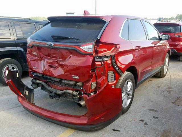 2FMPK3J94JBC31079 - 2018 FORD EDGE SEL RED photo 4